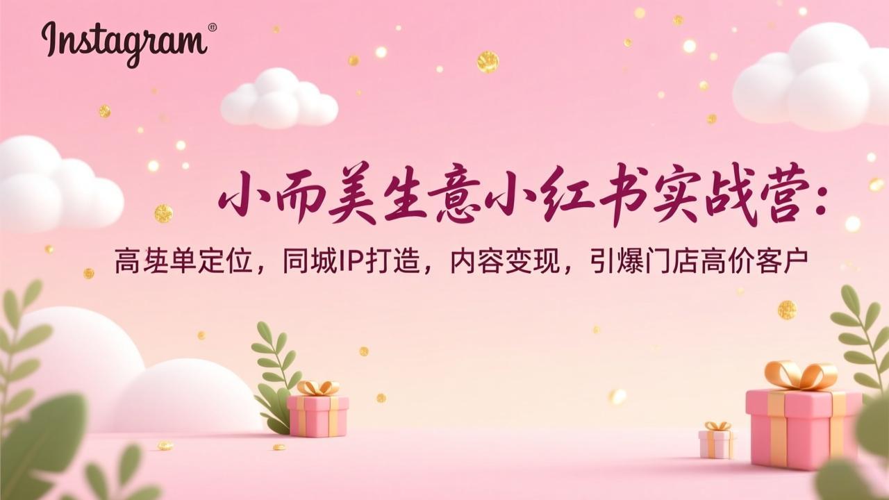 小而美生意小红书实战营：高客单定位，同城IP打造，内容变现，引爆门店高价客户-悟思笔记，一个低调的学习营。