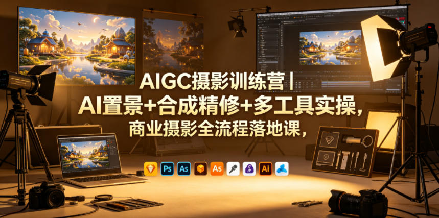 AIGC摄影训练营｜AI置景+合成精修+多工具实操，商业摄影全流程落地课-悟思笔记，一个低调的学习营。
