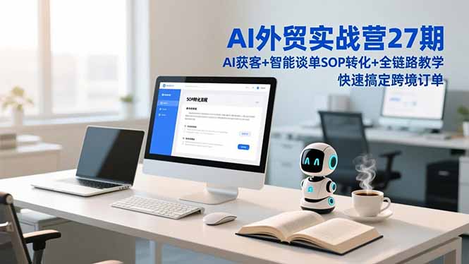 AI外贸实战营27期，AI获客+智能谈单+SOP转化+全链路教学，快速搞定跨境订单-悟思笔记，一个低调的学习营。