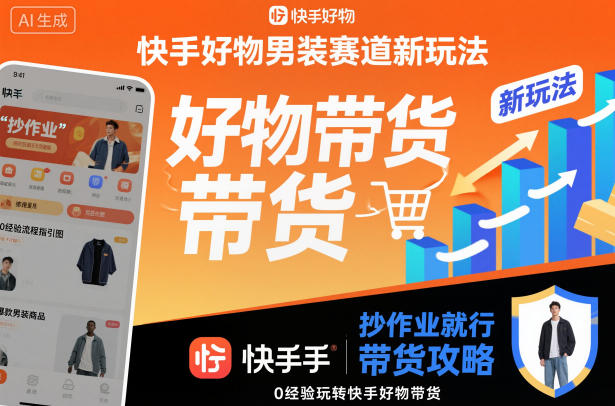 快手好物男装赛道新玩法,抄作业就行,0经验玩转快手好物带货