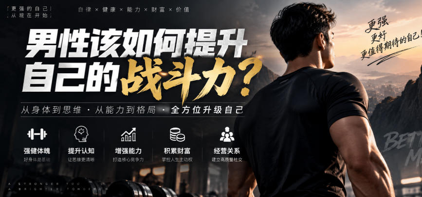 付费文章：男性该如何提升自己的战斗力？-悟思笔记，一个低调的学习营。