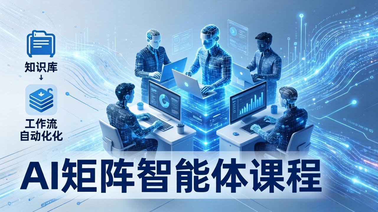 AI矩阵智能体实战：100个数字员工批量生产内容，文本知识库+工作流自动化全搞定-悟思笔记，一个低调的学习营。