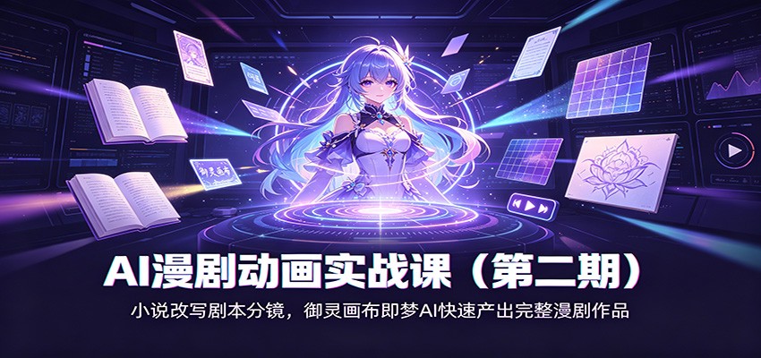 AI漫剧动画实战课(第二期)：小说改写剧本分镜，御灵画布即梦AI快速产出完整漫剧作品-悟思笔记，一个低调的学习营。