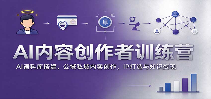 AI内容创作者训练营：AI语料库搭建，公域私域内容创作，IP打造与知识变现-悟思笔记，一个低调的学习营。