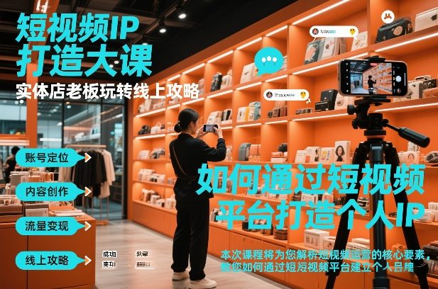 短视频ip打造大课，实体店老板玩转线上攻略-悟思笔记，一个低调的学习营。