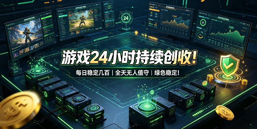 游戏24小时持续创收！每日稳定几百，全天无人值守，绿色稳定！【揭秘】-悟思笔记，一个低调的学习营。