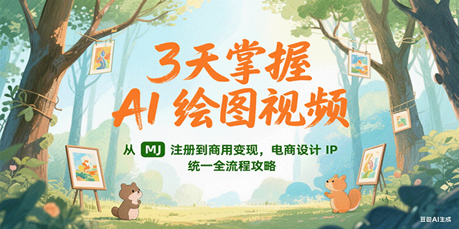 3天掌握AI绘图视频，从MJ 注册到商用变现，电商设计IP统一全流程攻略-悟思笔记，一个低调的学习营。