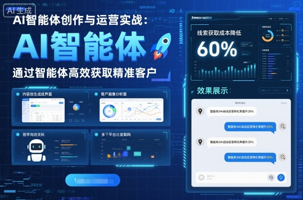 AI智能体创作与运营实战，实体门店通过智能体高效获取精准客户-悟思笔记，一个低调的学习营。