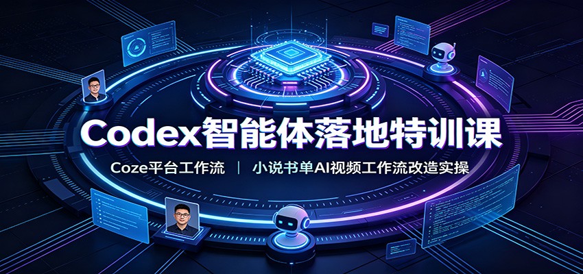 Codex智能体落地特训课：Coze平台工作流，小说书单AI视频工作流改造实操-悟思笔记，一个低调的学习营。