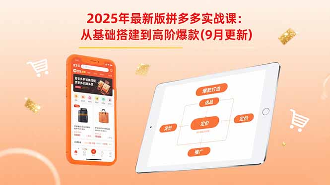 2025年最新版拼多多实战课：从基础搭建到高阶爆款(9月更新-悟思笔记，一个低调的学习营。