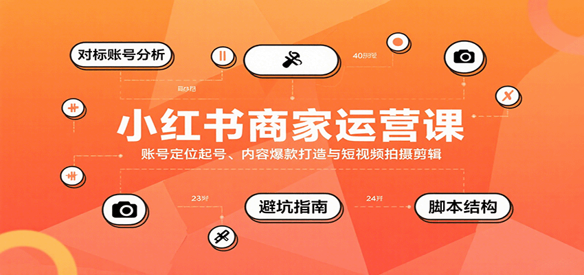 小红书商家运营课，账号定位起号、内容爆款打造与短视频拍摄剪辑-悟思笔记，一个低调的学习营。