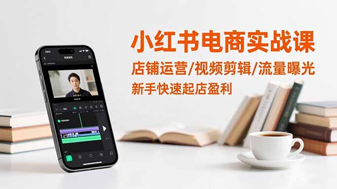 小红书电商实战课：店铺运营/视频剪辑/流量曝光，新手快速起店盈利-悟思笔记，一个低调的学习营。