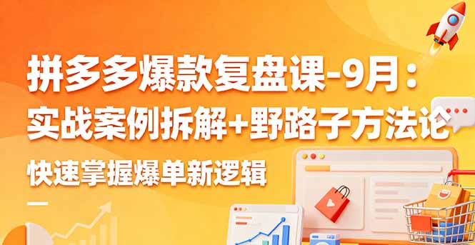 拼多多爆款复盘课-9月：实战案例拆解+野路子方法论，快速掌握爆单新逻辑-悟思笔记，一个低调的学习营。