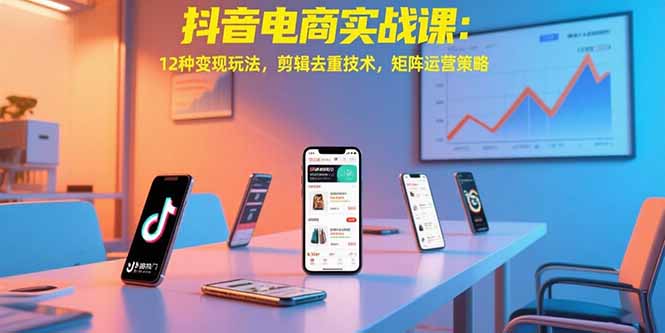 抖音电商实战课：12种变现玩法，剪辑去重技术，矩阵运营策略-悟思笔记，一个低调的学习营。
