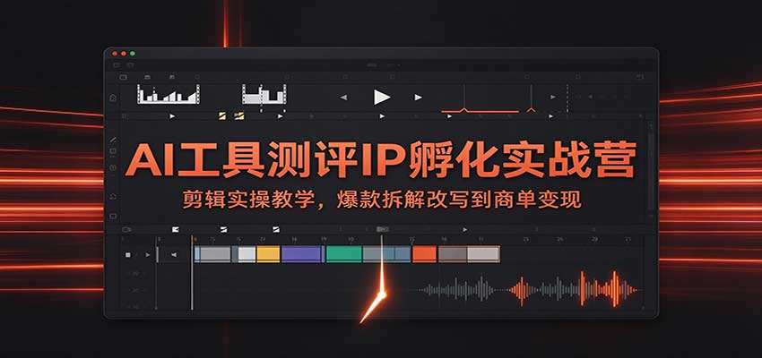 AI工具测评IP孵化实战营：剪辑实操教学，爆款拆解改写到商单变现-悟思笔记，一个低调的学习营。