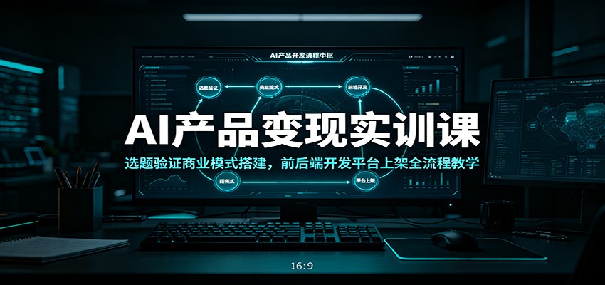 AI产品变现实训课：选题验证商业模式搭建，前后端开发平台上架全流程教学-悟思笔记，一个低调的学习营。