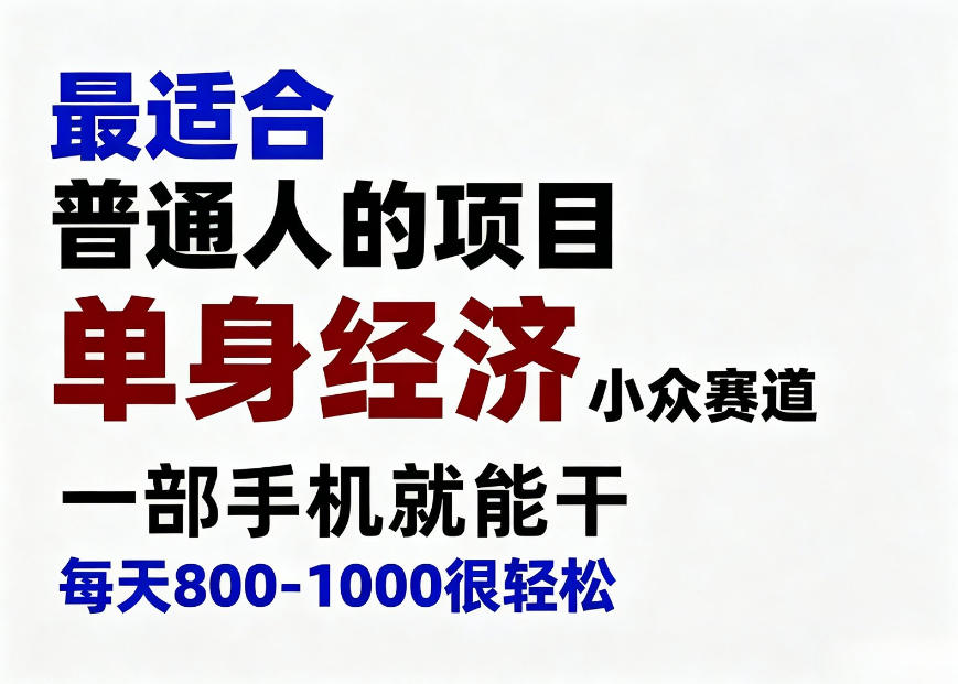 身经济小众赛道，一部手机就能干，每天搞个800-1000很轻松，最适合普通人的项目【揭秘】-悟思笔记，一个低调的学习营。