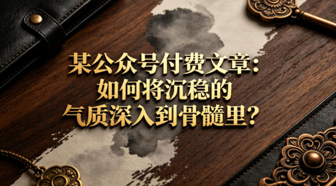 某公众号付费文章：如何将沉稳的气质深入到骨髓里？-悟思笔记，一个低调的学习营。