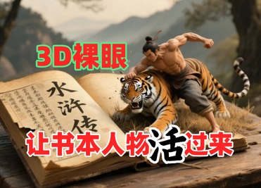 书本人物裸眼3D视频，新的玩法，流量超猛，保姆级教程-悟思笔记，一个低调的学习营。