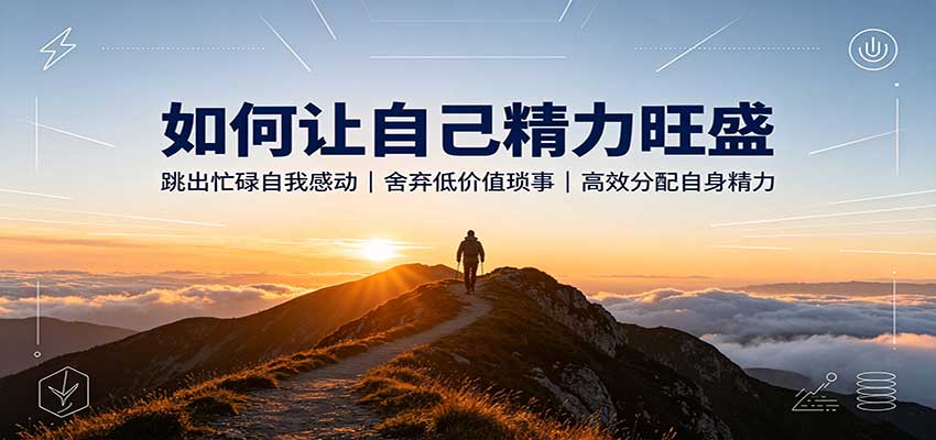 如何让自己精力旺盛：跳出忙碌自我感动，舍弃低价值琐事，高效分配自身精力-悟思笔记，一个低调的学习营。