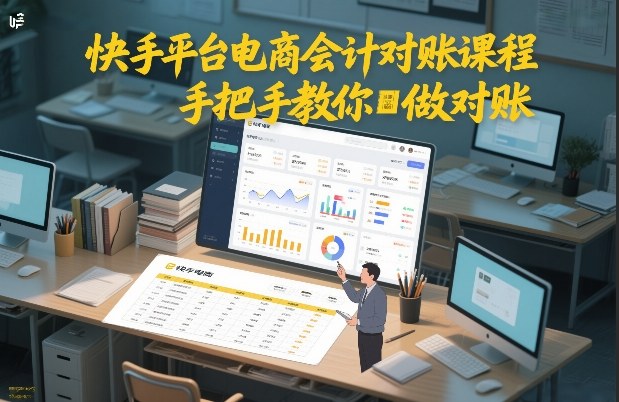 快手平台电商会计对账课程，手把手教你做对账-悟思笔记，一个低调的学习营。