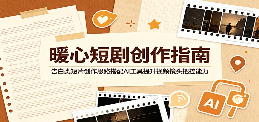 暖心短剧创作指南：告白类短片创作思路搭配AI工具提升视频镜头把控能力-悟思笔记，一个低调的学习营。