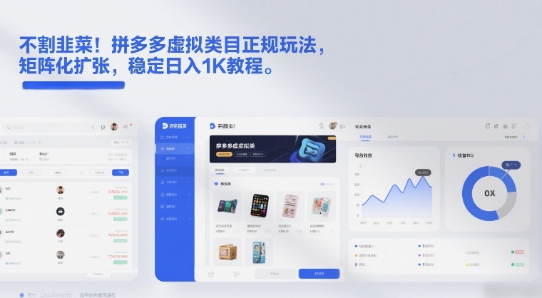 不割韭菜！拼多多虚拟类目正规玩法，矩阵化扩张，稳定日入1K教程【揭秘】-悟思笔记，一个低调的学习营。