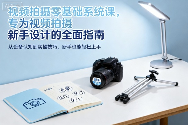 视频拍摄零基础系统课，专为视频拍摄新手设计的全面指南-悟思笔记，一个低调的学习营。