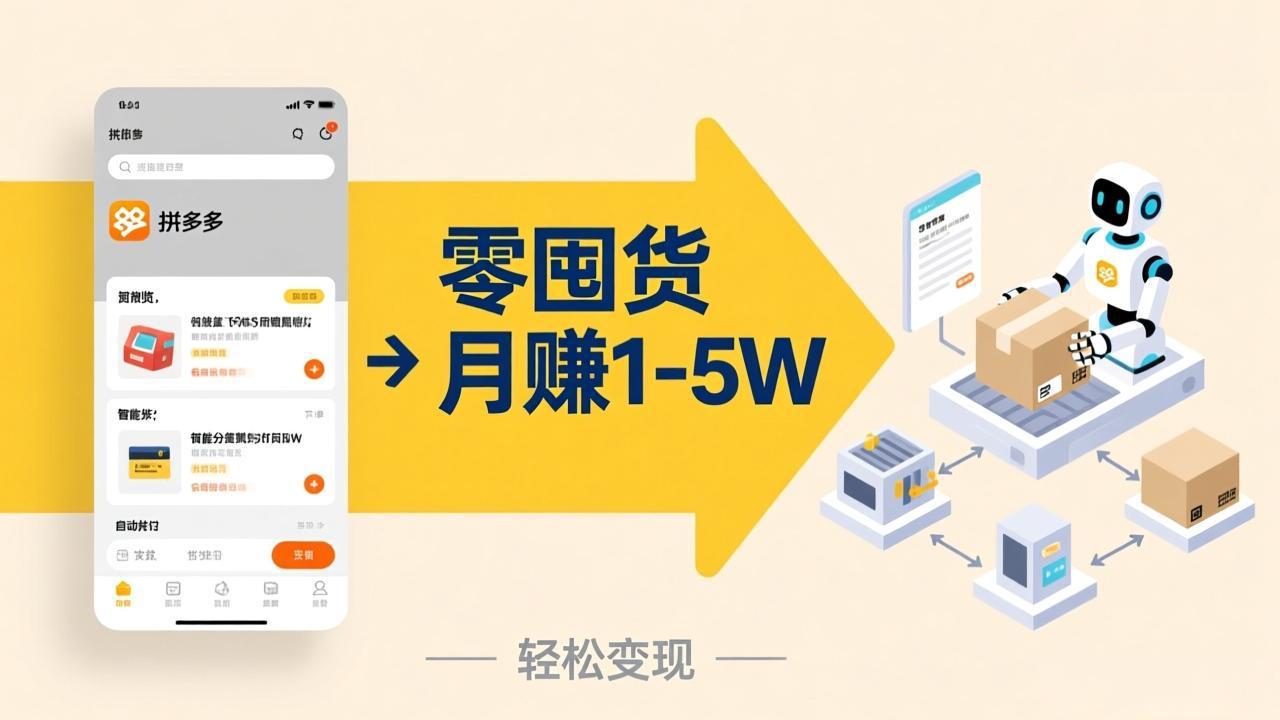 不用囤货不用跑单！拼多多虚拟玩法，机器人管理发货和客服，帮你月赚 1-5W-悟思笔记，一个低调的学习营。