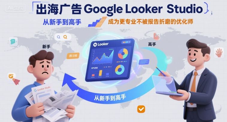 出海广告Google Looker Studio从新手到高手，成为更专业不被报告折磨的优化师-悟思笔记，一个低调的学习营。