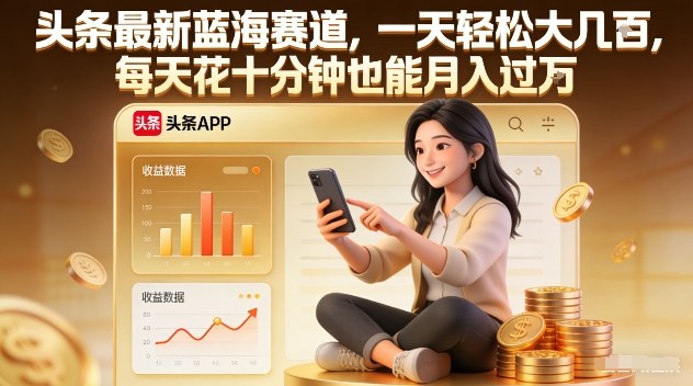 头条最新蓝海赛道，一天轻松大几张，每天花十分钟也能月入过1W【揭秘】-悟思笔记，一个低调的学习营。