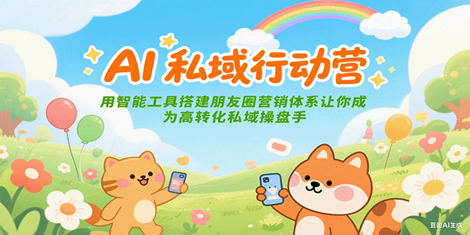 AI私域行动营：用智能工具搭建朋友圈营销体系让你成为高转化私域操盘手-悟思笔记，一个低调的学习营。