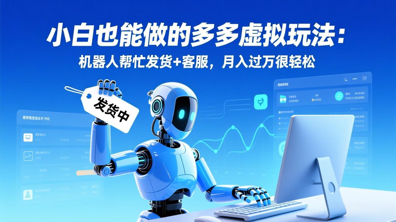 小白也能做的多多虚拟玩法：机器人帮忙发货+客服，月入过万很轻松-悟思笔记，一个低调的学习营。