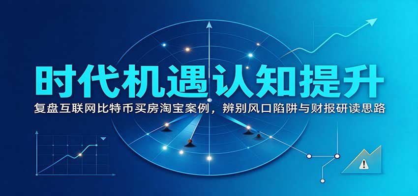 时代机遇认知提升：复盘互联网比特币买房淘宝案例，辨别风口陷阱与财报研读思路-悟思笔记，一个低调的学习营。
