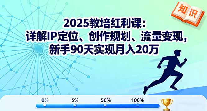 2025教培红利课：详解IP定位、创作规划、流量变现，新手90天实现月入20万-悟思笔记，一个低调的学习营。