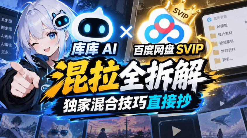 库库AI×百度网盘SVIP混拉全拆解，独家混合技巧直接抄-悟思笔记，一个低调的学习营。
