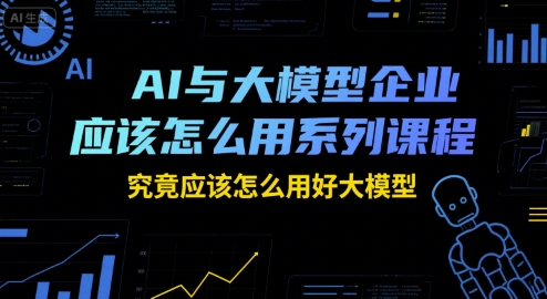 AI与大模型企业应该怎么用系列课程，究竟应该怎么用好大模型-悟思笔记，一个低调的学习营。
