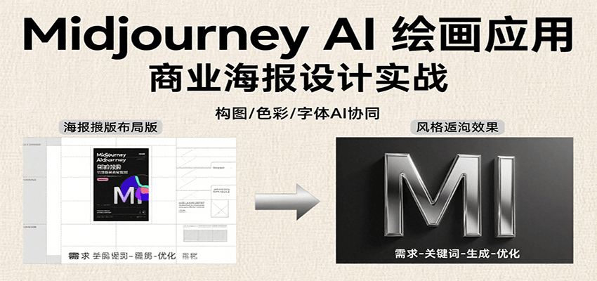 Midjourney AI绘画应用，关键词指令解析、漫画头像制作、海报设计、3D人物生成等-悟思笔记，一个低调的学习营。