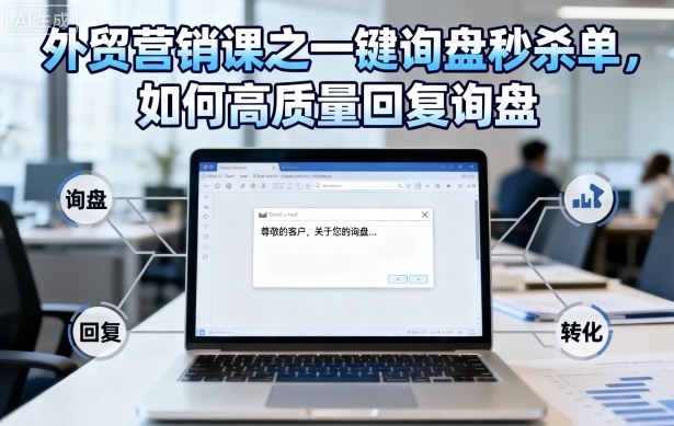 外贸营销课之一键询盘秒杀单，如何高质量回复询盘-悟思笔记，一个低调的学习营。
