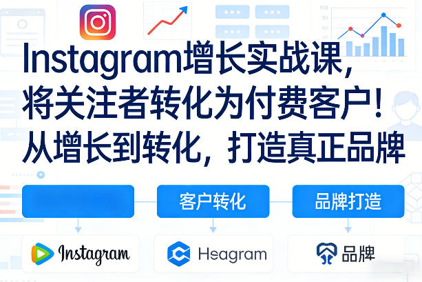 Instagram增长实战课，将关注者转化为付费客户！从增长到转化，打造真正品牌(双语字幕)-悟思笔记，一个低调的学习营。