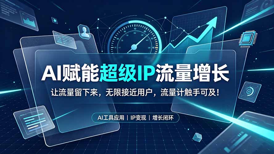 AI赋能超级IP流量增长：让流量留下来，无限接近用户，流量计触手可及！-悟思笔记，一个低调的学习营。