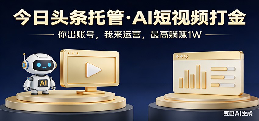 头条号AI托管，我提供作品，你提供账号，每天5分钟发布，小白躺赚3000+-悟思笔记，一个低调的学习营。