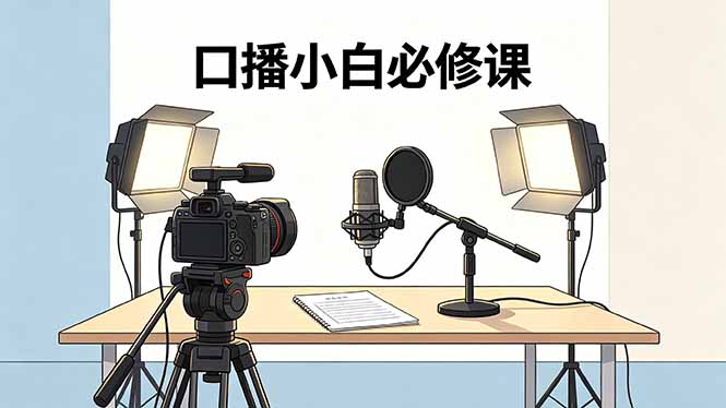 口播小白必修课：录像收音灯光设备+脚本撰写，搭专业级录制场景-悟思笔记，一个低调的学习营。