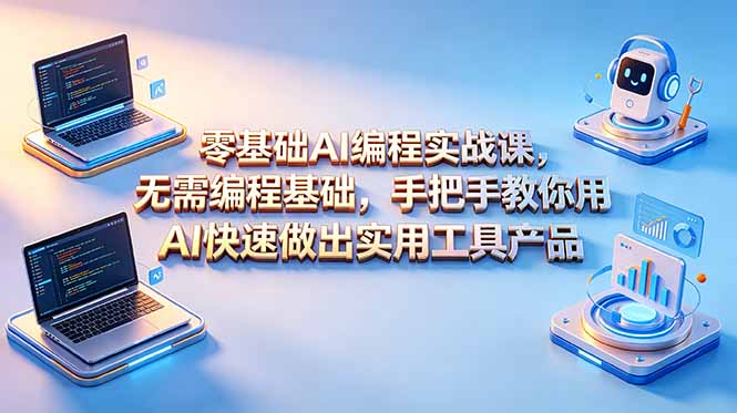 零基础AI编程实战课-更新，无需编程基础，手把手教你用AI快速做出实用工具产品-悟思笔记，一个低调的学习营。