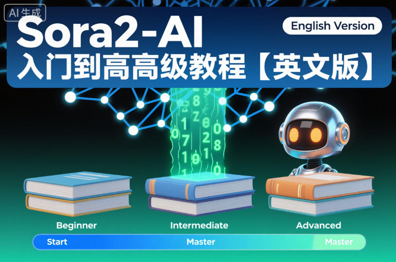 Sora2-AI入门到高级教程【英文版】-悟思笔记，一个低调的学习营。