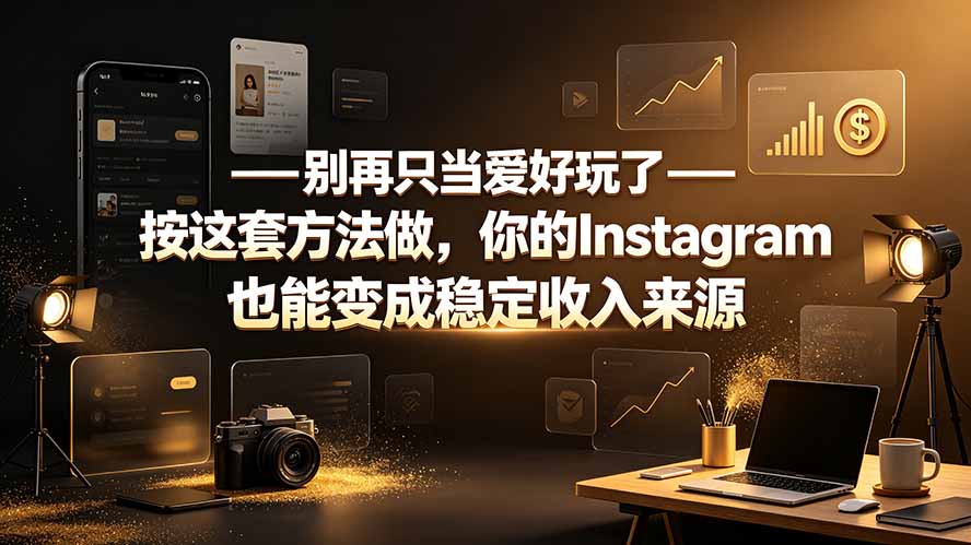 别再只当爱好玩了——按这套方法做，你的Instagram也能变成稳定收入来源-悟思笔记，一个低调的学习营。