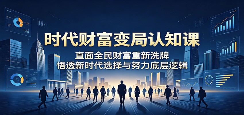 时代财富变局认知课：直面全民财富重新洗牌，悟透新时代选择与努力底层逻辑-悟思笔记，一个低调的学习营。