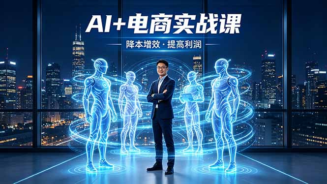 AI+电商实战课，1人+N个AI 智能体，把SOP变AI员工，实现降本增效提高利润-悟思笔记，一个低调的学习营。