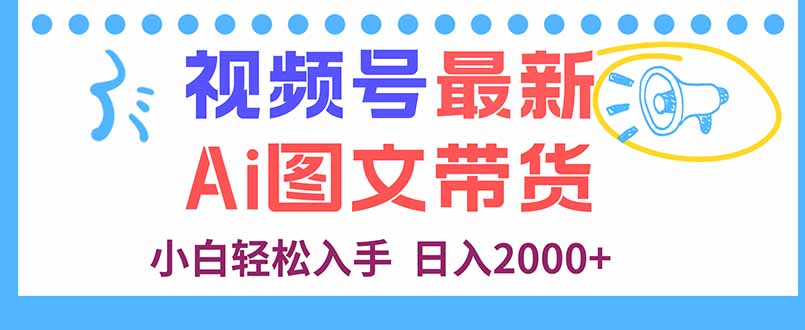视频号最新AI图文带货，每天几分钟，小白轻松入手，日入2000+-悟思笔记，一个低调的学习营。