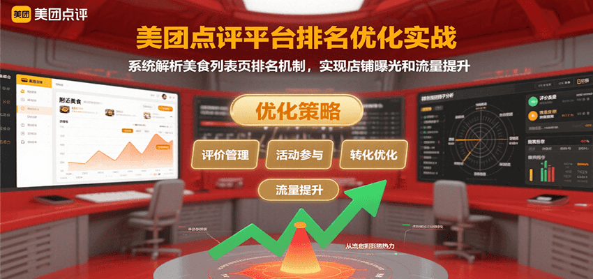 美团点评平台排名优化实战，系统解析美食列表页排名机制，实现店铺曝光和流量提升-悟思笔记，一个低调的学习营。